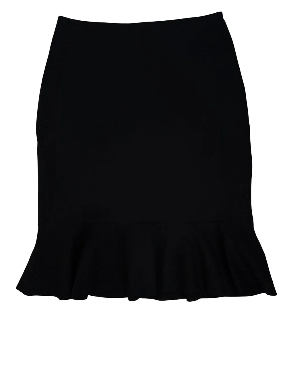The Limited Black Pencil Skirt with Ruffle Hem